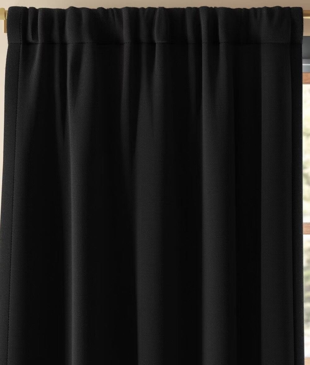 Threshold 50"x63" Blackout Henna Window Curtain Panel Black